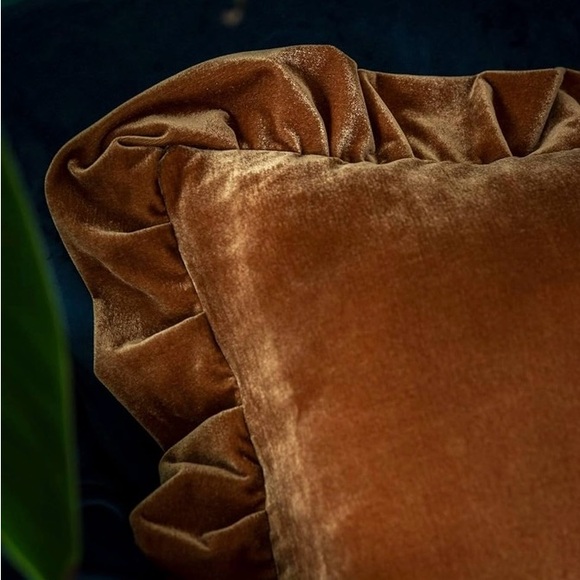New Luxurious Velvet Ruffled Pillows - Gold
Set of Two - Picture 3 of 10